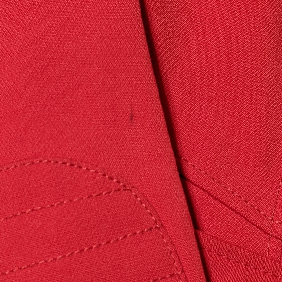 Vintage Kenneth Cole New York Red Jacket Zip Mid Length Asymmetrical Belt Coat M - Picture 13 of 15